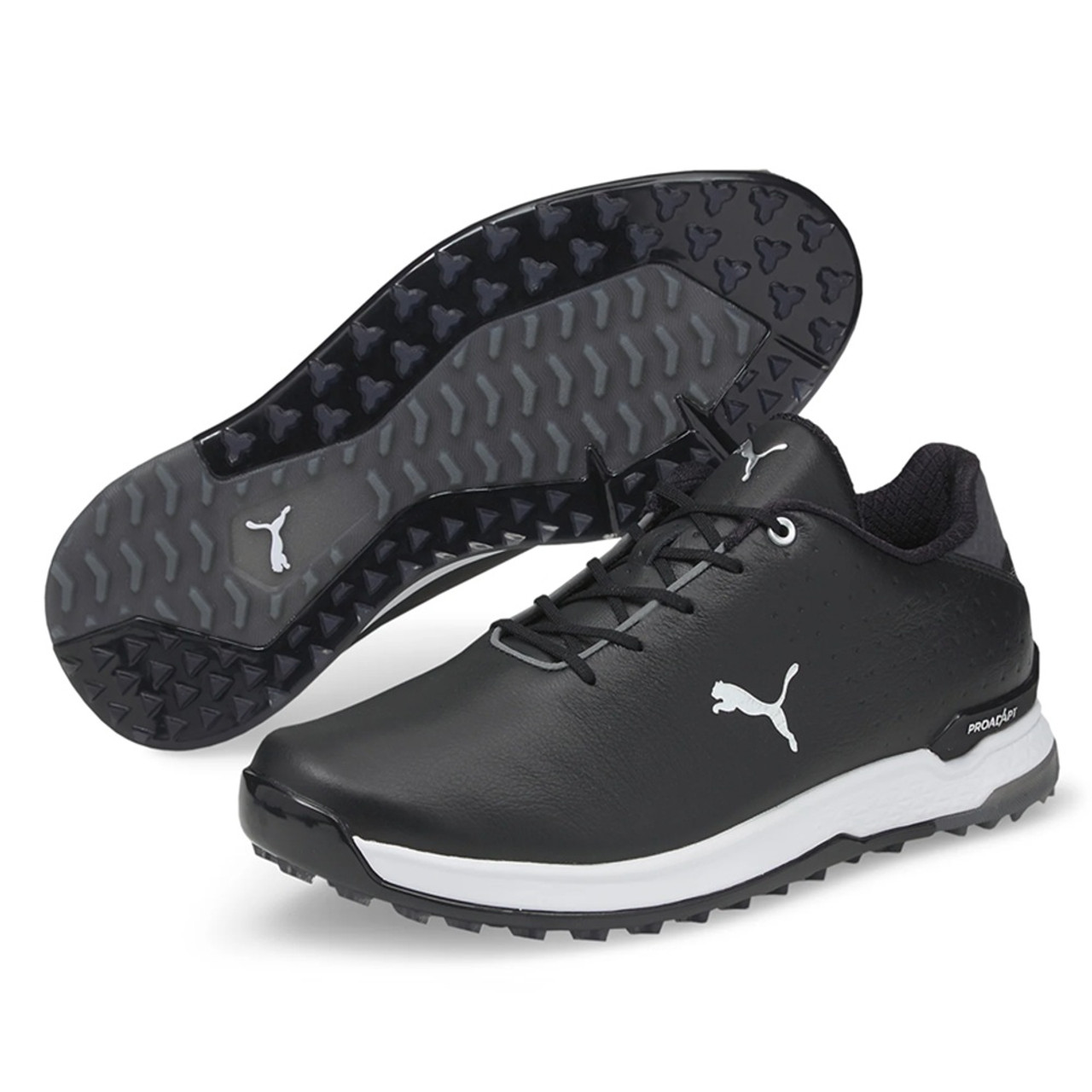 PUMA GOLF PROADAPT プレミアムフルグレインレザー天然皮革 Puma Men's PROADAPT ALPHACAT Leather Golf Shoes Black